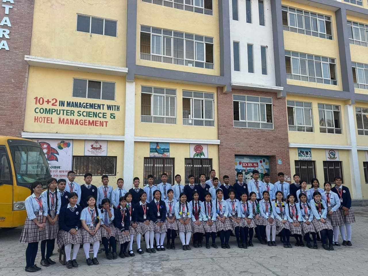 Secondary students at work in a computer practical